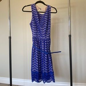 Belted eyelet dress